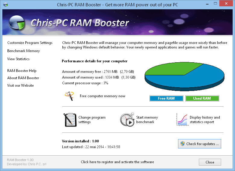 Chris-PC RAM Booster v7.25.1204