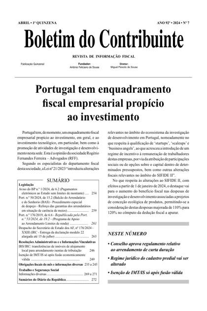 Boletim do Contribuinte – 1/04/2024