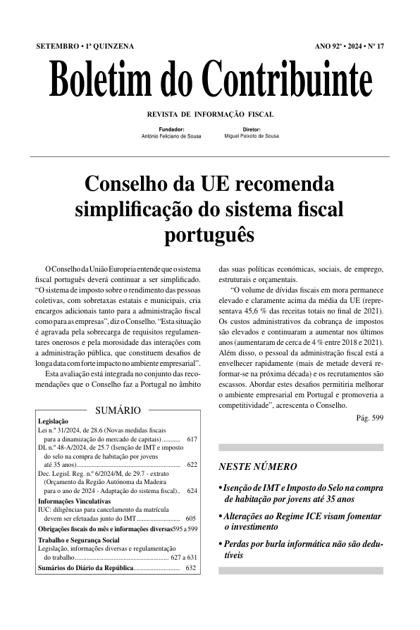 Boletim do Contribuinte – 1/09/2024