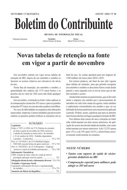 Boletim do Contribuinte – 15/10/2024