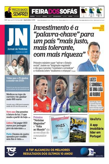Jornal de Notícias – 1/01/2025