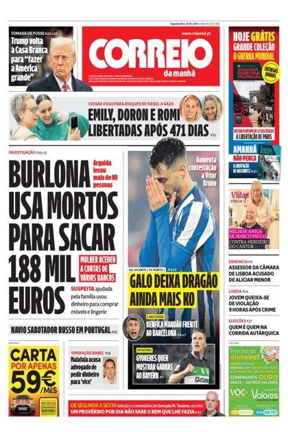 Correio da Manhã – 20/01/2025