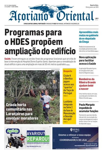 Açoriano Oriental – 29/01/2025