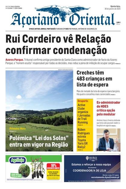 Açoriano Oriental – 30/01/2025
