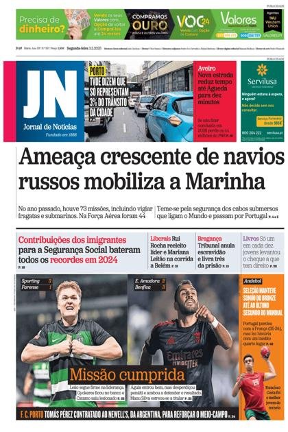 Jornal de Notícias – 3/02/2025