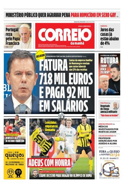 Correio da Manhã – 20/02/2025