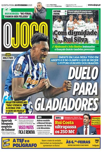 O Jogo – 20/02/2025