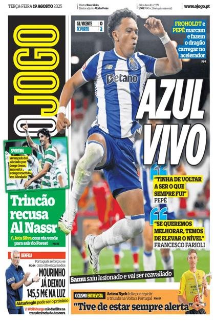 O Jogo – 19/08/2025