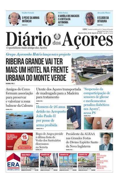 Diário dos Açores – 20/08/2025