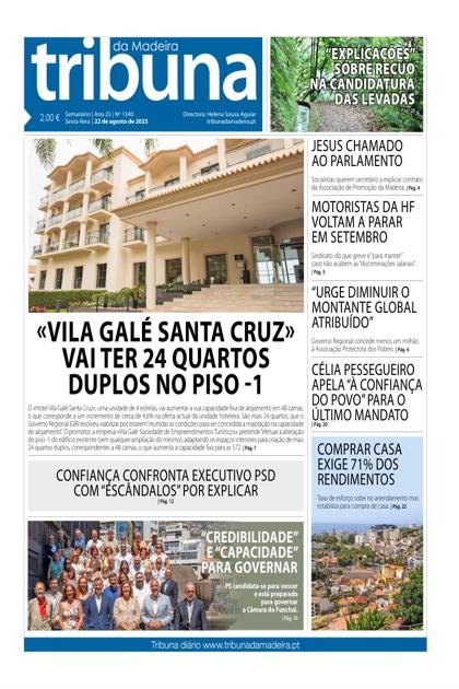 Tribuna da Madeira – 22/08/2025