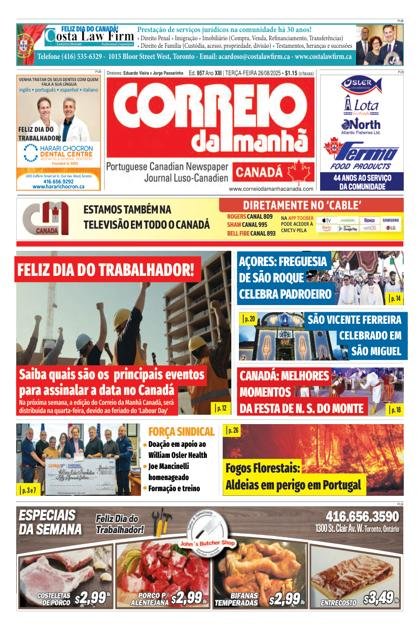 Correio da Manhã Canadá – 26/08/2025