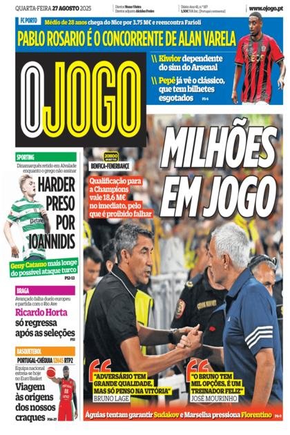 O Jogo – 27/08/2025