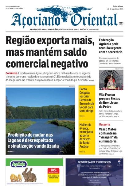 Açoriano Oriental – 28/08/2025