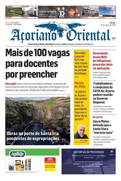 Açoriano Oriental – 30/08/2025