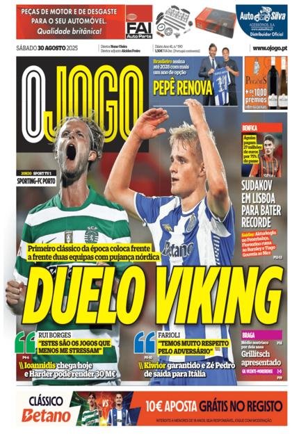 O Jogo – 30/08/2025
