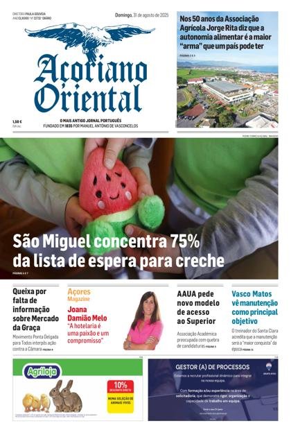Açoriano Oriental – 31/08/2025