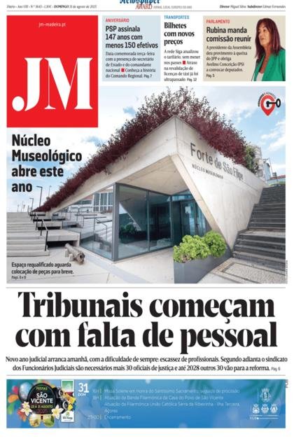 Jornal da Madeira – 31/08/2025