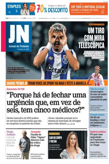 Jornal de Notícias – 31/08/2025