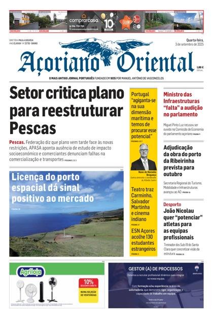 Açoriano Oriental – 3/09/2025