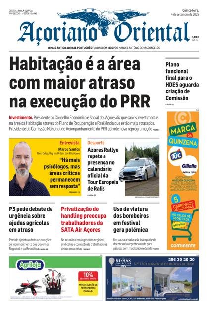 Açoriano Oriental – 4/09/2025