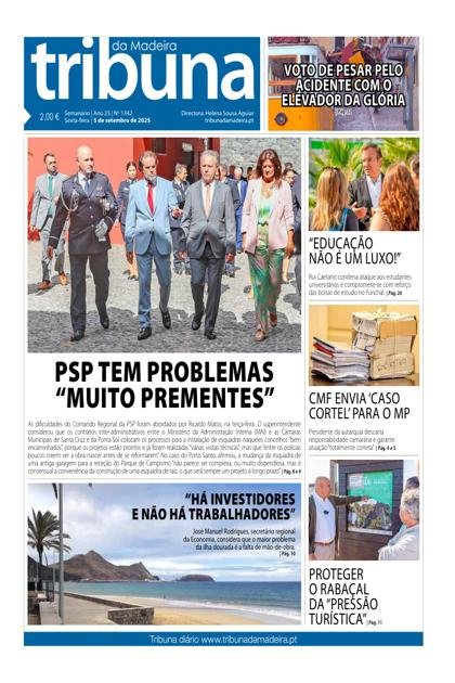 Tribuna da Madeira – 5/09/2025