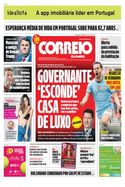 Correio da Manhã – 12/09/2025