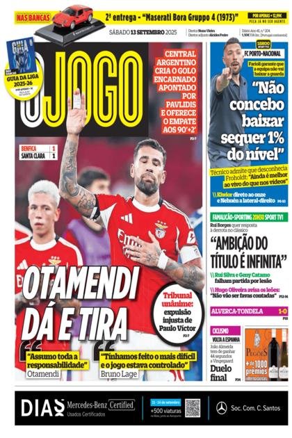 O Jogo – 13/09/2025