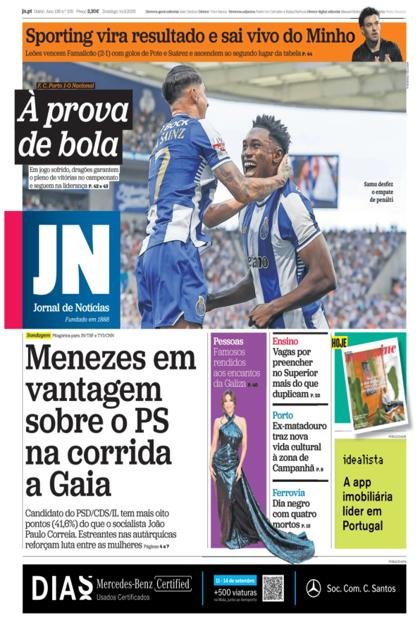 Jornal de Notícias – 14/09/2025