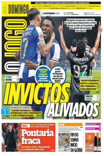 O Jogo – 14/09/2025