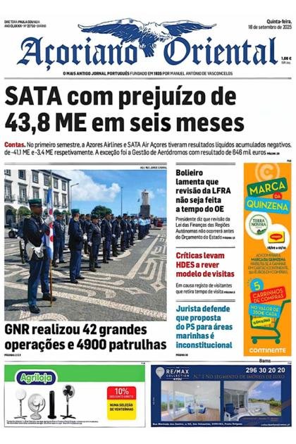 Açoriano Oriental – 18/09/2025