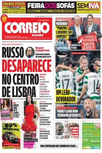 Correio da Manhã – 19/09/2025