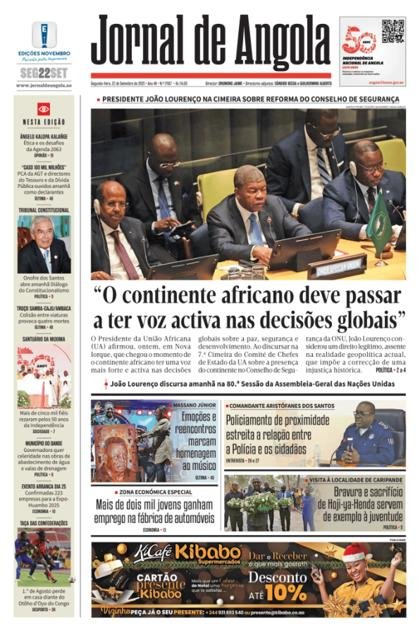 Jornal de Angola – 22/09/2025