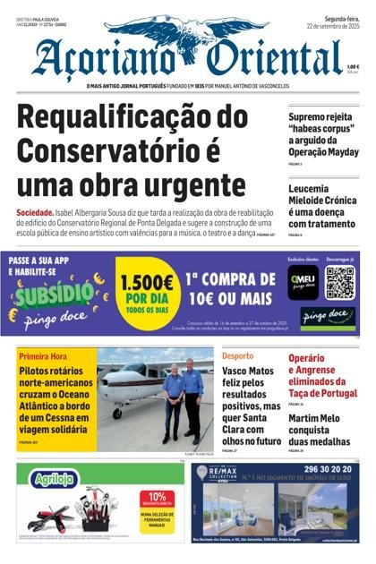 Açoriano Oriental – 22/09/2025