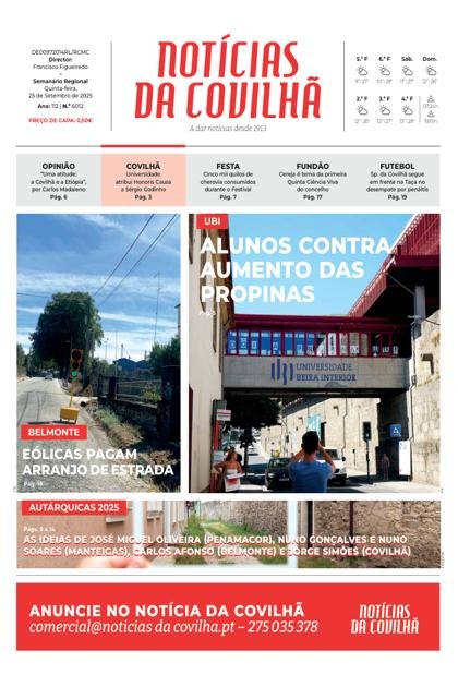 Notícias da Covilhã – 25/09/2025