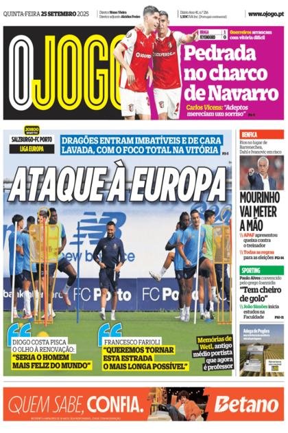 O Jogo – 25/09/2025