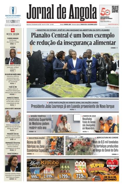 Jornal de Angola – 26/09/2025