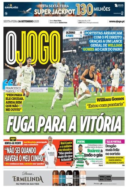 O Jogo – 26/09/2025