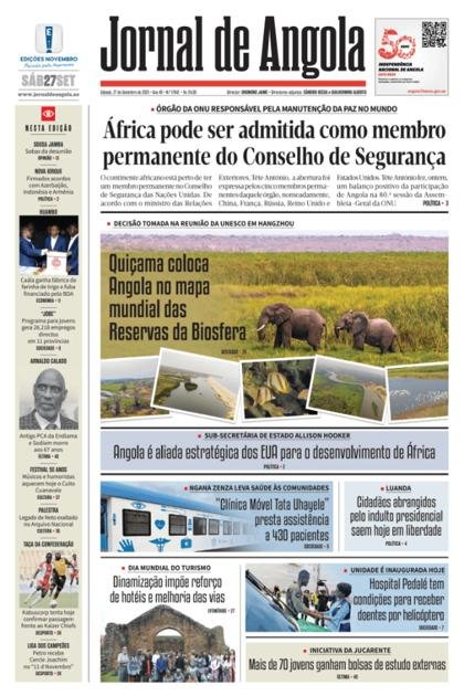 Jornal de Angola – 27/09/2025