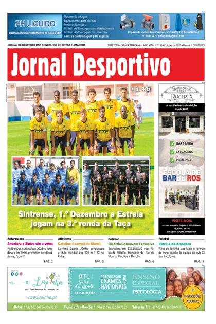 Jornal Desportivo – Outubro 2025
