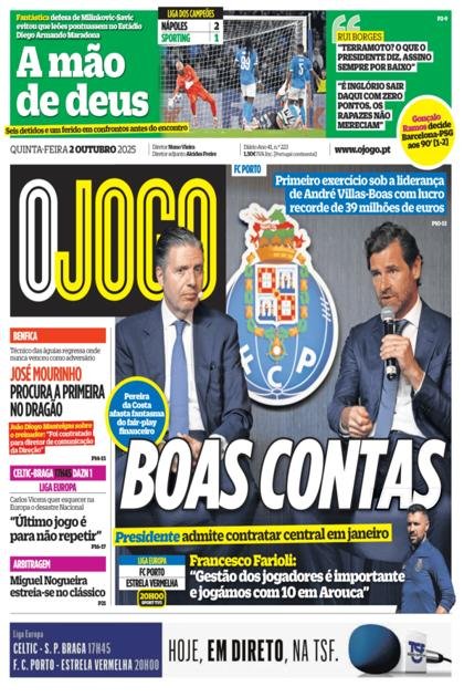 O Jogo – 2/10/2025