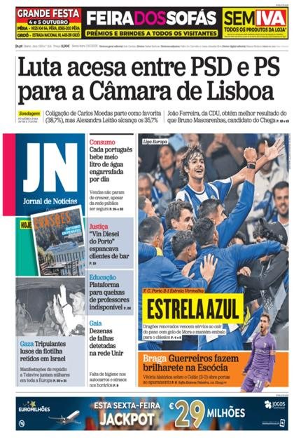 Jornal de Notícias – 3/10/2025