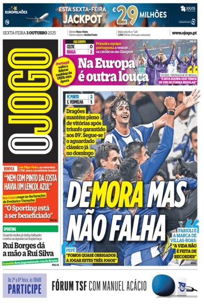 O Jogo – 3/10/2025