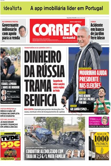 Correio da Manhã – 7/10/2025