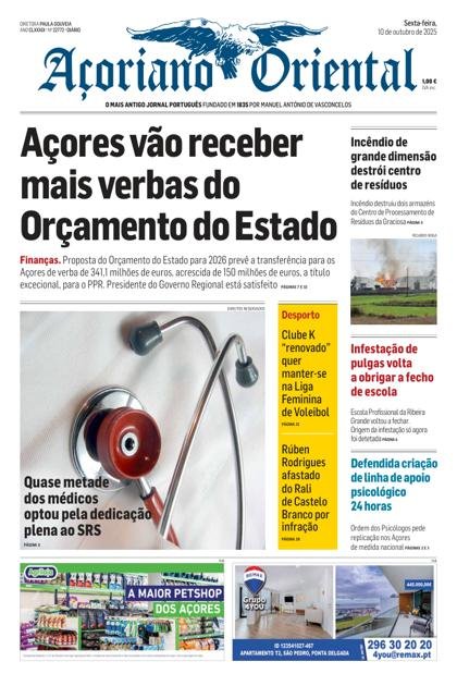 Açoriano Oriental – 10/10/2025
