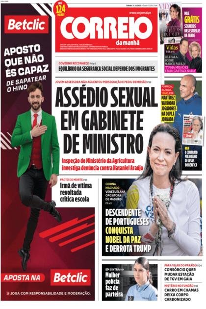 Correio da Manhã + MaisSport + Vidas – 11/10/2025