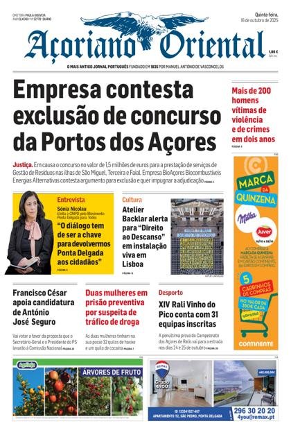 Açoriano Oriental – 16/10/2025