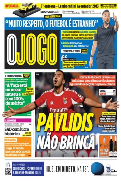 O Jogo – 18/10/2025