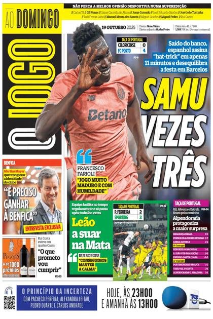 O Jogo – 19/10/2025