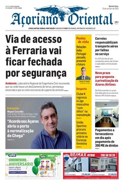 Açoriano Oriental – 23/10/2025