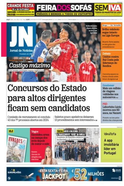 Jornal de Notícias – 24/10/2025